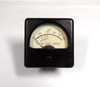 Find a vintage Collins 75A-4 smooth-face S-meter with lamp holder. All-black print Bartlett model for late serial numbers (4992+). Working condition.