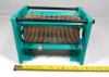Harris-style green plastic frame roller inductor, 1.6–35 µH, silver-plated flat ribbon coil with double internal contacts, ¼″ shaft. Ideal for HF antenna tuners & amplifiers.