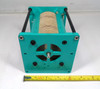 Harris-style green plastic frame roller inductor, 1.6–35 µH, silver-plated flat ribbon coil with double internal contacts, ¼″ shaft. Ideal for HF antenna tuners & amplifiers.