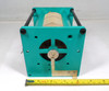 Harris-style green plastic frame roller inductor, 1.6–35 µH, silver-plated flat ribbon coil with double internal contacts, ¼″ shaft. Ideal for HF antenna tuners & amplifiers.