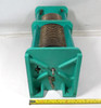 Harris roller inductor, variable inductor 50uH, military roller inductor, silver plated variable coil, HF antenna tuner parts, linear amplifier inductor, green Delrin variometer, 50 uH rotary coil, radio transmitter surplus, heavy duty variable inductance