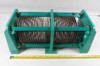 Harris roller inductor, variable inductor 50uH, military roller inductor, silver plated variable coil, HF antenna tuner parts, linear amplifier inductor, green Delrin variometer, 50 uH rotary coil, radio transmitter surplus, heavy duty variable inductance