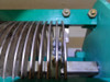 Harris roller inductor, variable inductor 50uH, military roller inductor, silver plated variable coil, HF antenna tuner parts, linear amplifier inductor, green Delrin variometer, 50 uH rotary coil, radio transmitter surplus, heavy duty variable inductance