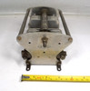 Bud dual section air variable capacitor, approximately 16-70 pF per section, estimated 4000 V rating with 3/32 inch plate spacing. Heavy-duty 7 5/8 inch long transmitting style unit with 1/4 inch shaft. Ideal for high-power RF amplifiers, antenna tuners, and ham radio projects. Quality vintage American-made Bud construction for reliable performance. Available from Nationwide Radio & Eq. Sales.
