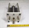 Single section air variable capacitor, 20-159 pF, approximately 7500 V rating with 3/16 inch plate spacing. Heavy-duty 6 1/2 inch long multi-plate unit with 1/4 inch shaft. Ideal for high-power RF amplifiers, antenna tuners, and ham radio projects. Quality construction for reliable high-voltage performance. Available from Nationwide Radio & Eq. Sales.