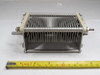 Cardwell 154-3-1 single-section air variable capacitor, 28–486 pF, 2 kV peak. Heavy-duty aluminum plates, 1/32-inch spacing, 1/4-inch shaft, ceramic ends. Ideal for ham radio transmitters, RF amplifiers, antenna tuners, and high-power tank circuits. Compact 2-5/8 × 2-5/8 × ~6-inch size with mounting brackets. Genuine Cardwell (E.F. Johnson Type E heritage). Clean used condition. Perfect for amateur radio builders seeking reliable high-voltage variable capacitance