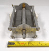 Vintage Hammarlund MTC 150B single-section air variable capacitor. Nominal range 19.5–150 pF at 3000 V peak with approximately 0.070″ plate spacing. Rugged USA-made transmitting-style unit with 1/4″ shaft, ideal for HF amplifiers, antenna tuners, or classic radio restoration. Measures about 5″ long. Excellent condition for age. Perfect for ham radio builders and collectors seeking authentic Hammarlund quality components.