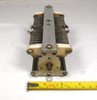 National dual-section air variable capacitor marked 100. Approximately 8–120 pF per section at 3000 V peak with ~1/16″ plate spacing. Classic USA-made National Radio transmitting-style unit with 1/4″ shaft, ideal for HF amplifiers, balanced circuits, antenna tuners, or vintage radio restoration. Measures about 6″ long. Excellent condition for age. Perfect for ham radio builders seeking authentic National dual-section capacitors.