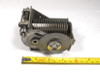 Military surplus model 7321 single-section air variable capacitor, 30–150 pF, approximately 2500 V peak rating. Features built-in worm gear reduction drive with right-angle shaft for precise RF tuning. Classic USA-made multi-plate design with ~1/16-inch plate spacing and 3/16-inch shaft. Measures about 4 × 3-3/8 × 2-5/8 inches. Ideal for amateur radio transmitters, receivers, antenna tuners, or restoration projects needing fine adjustment and reliable high-voltage performance.