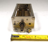 Vintage Hammarlund C-6558 single-section air variable capacitor, 22–454 pF, approximately 1000 V peak rating. Compact USA-made multi-plate design with ~1/64-inch plate spacing and 1/4-inch shaft. Measures about 4 × 1-3/4 × 1-3/4 inches. Ideal for amateur radio receivers, restoration projects, or RF tuning applications needing a reliable high-capacitance component in a small frame.