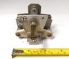 Wide-spaced single-section air variable capacitor, 9.5–12.5 pF, approximately 9000 V peak rating. Multi-plate design with ~1/4-inch plate spacing, ceramic insulators, and 1/4-inch shaft. Measures about 3-3/4 × 2-5/8 × 2-3/4 inches. Ideal for high-voltage RF applications, neutralizing circuits, amateur radio transmitters, or restoration projects needing a reliable low-capacitance high-voltage component.