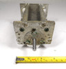 Unmarked single-section air variable capacitor, 21–71 pF, approximately 3000 V peak rating. Multi-plate design with ~1/16-inch plate spacing and 1/4-inch shaft. Measures about 4-1/2 × 2-3/4 × 2-1/2 inches. Ideal for amateur radio transmitters, antenna tuners, or RF projects needing a compact medium-voltage tuning capacitor.
