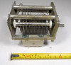 Unmarked single-section air variable capacitor, 21–71 pF, approximately 3000 V peak rating. Multi-plate design with ~1/16-inch plate spacing and 1/4-inch shaft. Measures about 4-1/2 × 2-3/4 × 2-1/2 inches. Ideal for amateur radio transmitters, antenna tuners, or RF projects needing a compact medium-voltage tuning capacitor.
