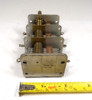 Genuine Radio Condenser Company (RC) triple-section air variable capacitor marked 273 6228 226. Each section measures 12–375 pF with approximately 1/64-inch plate spacing and a 1/4-inch × 1-inch shaft. Compact 4-3/8 × 1-7/8 × 2-inch size ideal for AM broadcast receivers, restorations, crystal sets, antenna tuners, and homebrew RF projects. Typical 600–700 V rating. Solid dual-bearing construction with solder-lug terminals. Clean used condition ready for immediate use in vintage or experimental radio work.