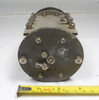 KS-8534 dual-section air variable capacitor (Western Electric / Bell System style), unit #708. Each section 9–82 pF with sequential meshing design — one section fully meshes before the other begins. Approximately 1/32-inch plate spacing, ¼-inch shaft with removable ceramic coupler. Compact heavy-duty 4¾ × 3 × 3¼-inch frame ideal for RF projects, differential tuning, vintage communications equipment, and high-voltage experimental work. Typical 1500–2500 V rating. Solid bolted construction with multiple terminals. Clean used condition ready for service.