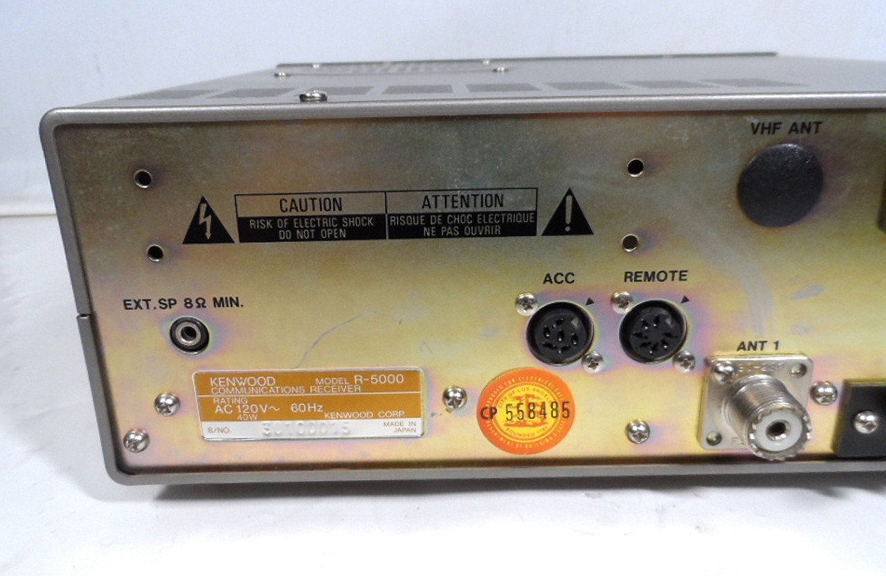 Kenwood R-5000 General Coverage Communications Receiver With YK-88A-1  Optional AM Filter Installed in Excellent Condition