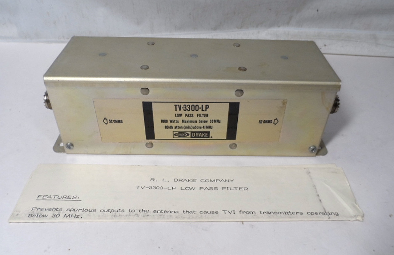 ＬＯＷ　ＰＡＳＳフィルター TV-3300-LP & CF-30S TVI filters