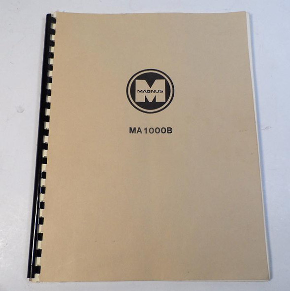 Magnus (Metron) MA-1000B  Original Operation & Service Manual