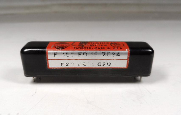 Collins Mechanical Filter Type F 455 FD 19, Part 526 9691 020. 455 kHz IF bandpass, ~1.9 kHz bandwidth for superior selectivity in Collins S-Line receivers, KWM transceivers, or adaptable to Icom R75 and others. High-quality vintage ham radio part, steep skirts, low loss. Perfect restoration or upgrade component.