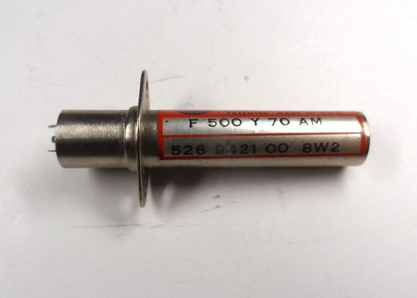 NOS Collins F-500-Y-70 Mechanical Filter P/N 526-9421-00. 500 kHz center, 7 kHz @ 6 dB (19 kHz @ 60 dB) wide AM bandpass filter for Collins 51S-1 general coverage receiver. Excellent shape factor, steep skirts, stable Collins quality. Ideal original replacement or upgrade for superior AM performance. Rare New Old Stock. Fast shipping