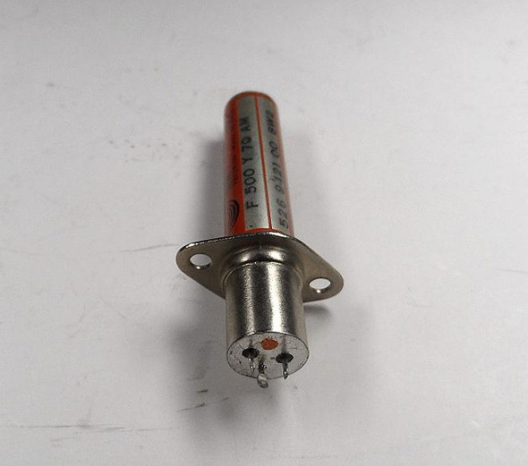NOS Collins F-500-Y-70 Mechanical Filter P/N 526-9421-00. 500 kHz center, 7 kHz @ 6 dB (19 kHz @ 60 dB) wide AM bandpass filter for Collins 51S-1 general coverage receiver. Excellent shape factor, steep skirts, stable Collins quality. Ideal original replacement or upgrade for superior AM performance. Rare New Old Stock. Fast shipping