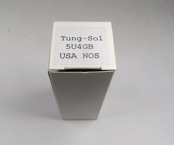 Vintage NOS Tung-Sol 5U4GB rectifier tube with 322DDT3 base marking. Premium USA-made full-wave rectifier ideal for Collins 516F-2 low voltage B+ section. Black plate construction, excellent for vintage ham radio restoration, Collins S-Line, and tube audio equipment.