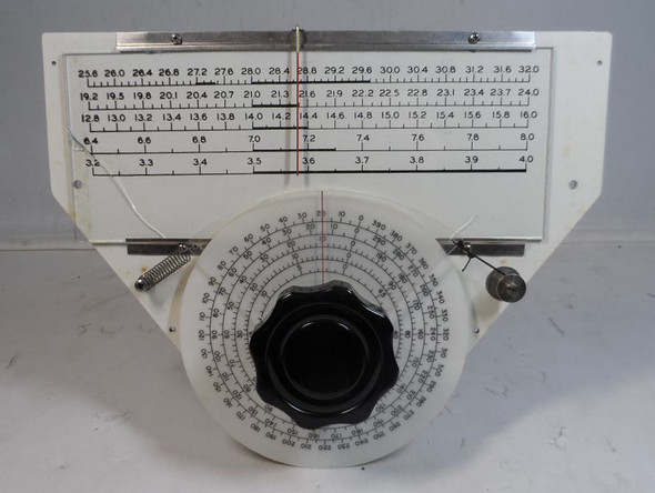 Vintage Collins 70E-8 PTO with 305H-2 assembly, tuning knob, dial, and original blueprints. High-stability Permeability Tuned Oscillator for custom VFO or transmitter homebrew projects. Excellent for Collins collectors and restorers.