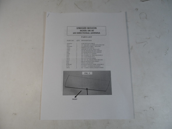 PAR Electronics Moxon SM-50 6 Meter Stressed Moxon antenna. Compact directional beam with 5.8 dBi gain, excellent F/B ratio. Lightweight, portable for roving and fixed use. Great condition.