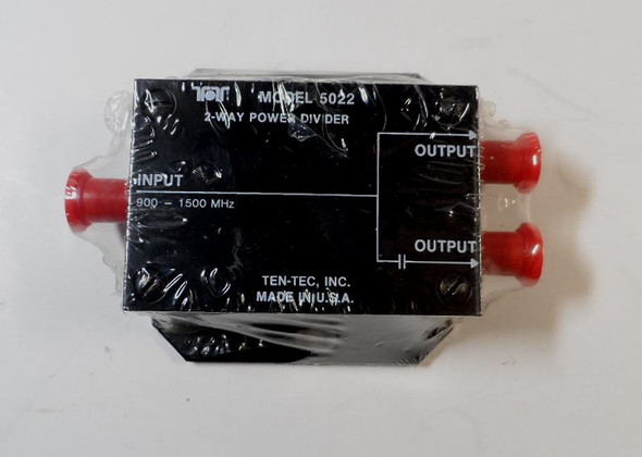 Ten-Tec Model 5022 2-Way Power Divider new original package, 900-1500 MHz, F-type connectors. RF splitter/combiner for UHF antennas, arrays, receive systems. 50 ohm design. Genuine Ten-Tec ham radio accessory.