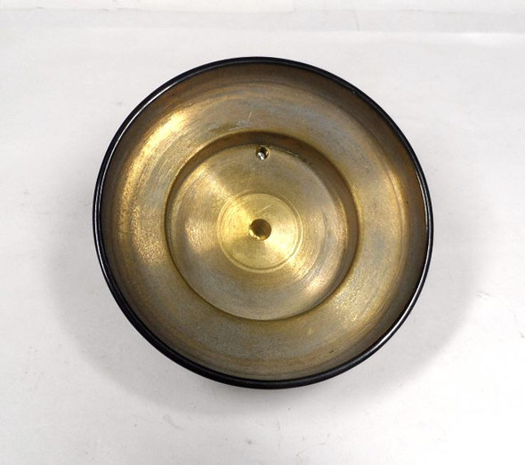Like-new aftermarket solid brass 4:1 spinner knob for Collins 75A-4. Heavy ~16 oz weighted design with shiny enamel finish for smooth tuning feel. Reduction drive not included.
