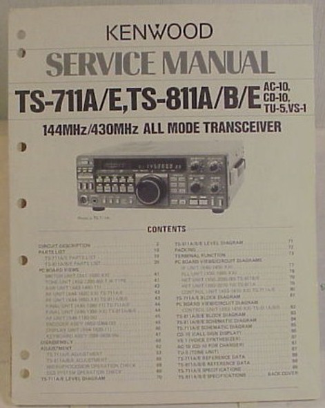 Kenwood TS-711 A / E & 811 A/B/E Service Manual Copy