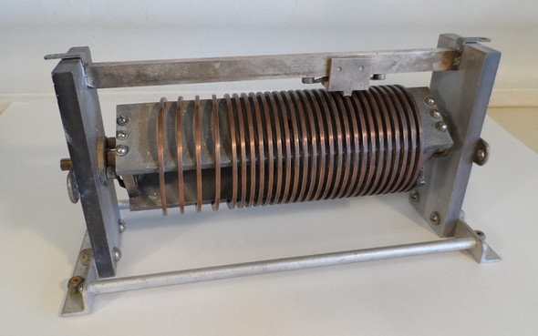EF Johnson 25 uH High Quality, Silver Plated Roller Inductor  from Broadcast Transmitter in Excellent Condition
