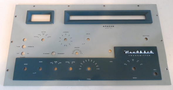 Heathkit Apache TX-1 Transmitter Front Panel in Excellent Condition with original paint and Emblem