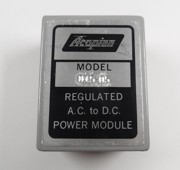 Acopian D15-05 Regulated AC to DC Power Module, Dual Output 105-125 VAC in, 12-15 VDC Out NEW