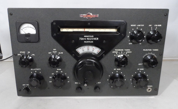 Collins 75A-4 Receiver with 4:1 Tuning Knob, (3) New Dave Curry Filters, New Tubes, Capacitors, & Alignment Late S/N 5709