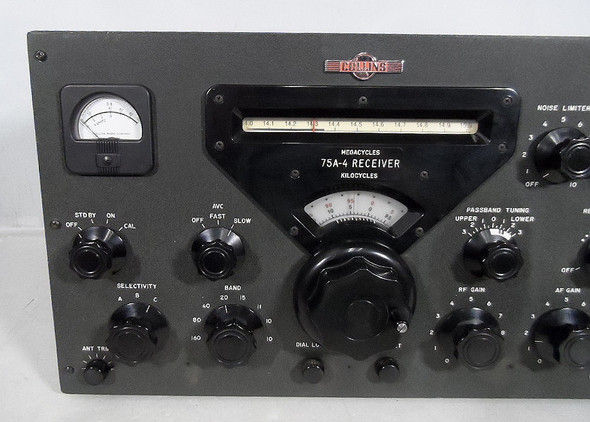 Collins 75A-4 Receiver with 4:1 Tuning Knob, (3) New Dave Curry Filters, New Tubes, Capacitors, & Alignment Late S/N 5202