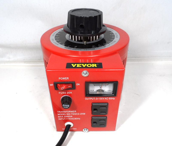 Vevor 20 Amp Variac 0 to 130 Volts AC with Volt Meter Like New Condition