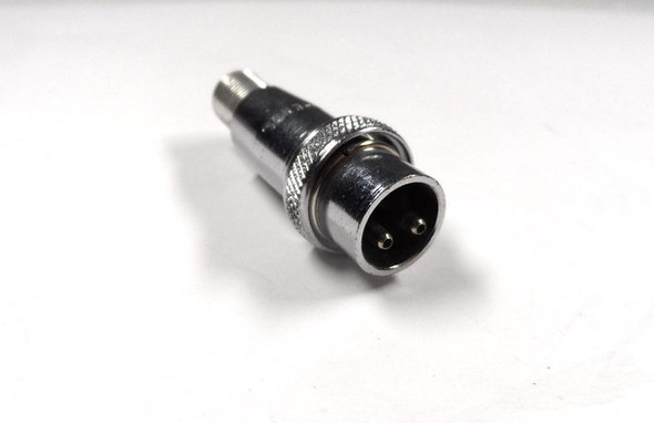 Amphenol 80-MC2M 2 Pin Offset Microphone Connector for Collins, EF Johnson, Heathkit, Hallicrafters, and Browning  New Made in USA