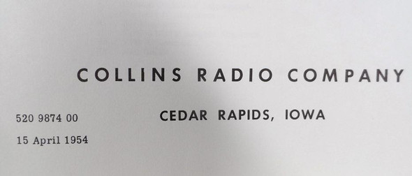Collins Original 75A-3  Receiver Manual  15 April 1954 in Excellent Condition #11