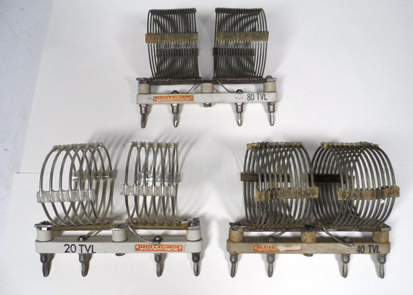 Barker & Williamson (B&W) Set of 5 TVL Coils TVL 10, TVL-15, TVL 20, TVL 40, & TVL 80 in Original Boxes