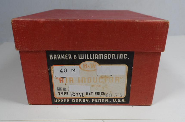 Barker & Williamson (B&W) TVL 40 Coil for 40 Meters in Original Box