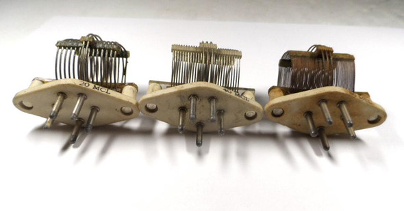 Barker & Williamson (B&W) Set of 3 MCL Coils , MCL 20, MCL 40 & MCL 80, in Very Good Condition