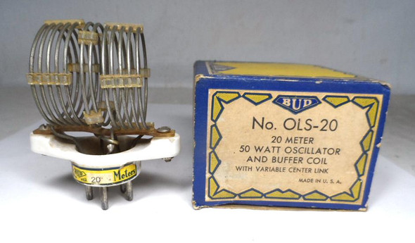 Bud OLS-20, 20 Meter 50 Watt Oscillator and Buffer Coils  Excellent Condition in Box #1