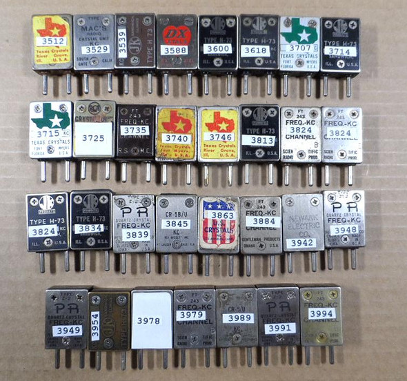 Crystals FT-243 Type from Various Manufacturers for the Amateur Radio 75 & 80 Meter Bands, Used & Tested Group #2