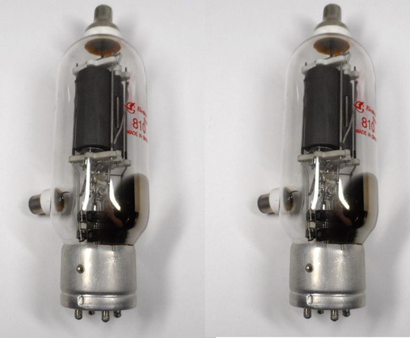 Electron Tube Co Pair (2) 810 Vacuum Tubes, High Power Transmitting Triodes NOS