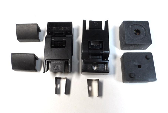 Brand new complete original Icom full front and rear feet set compatible with IC-765, IC-775, IC-781 and IC-7800 transceivers. Each piece under separate factory part numbers. Front tilting feet fold up to lift and angle the radio for better viewing and operation. Perfect replacement or restoration accessory for these classic high-end Icom HF rigs.