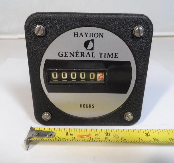 Used in very good condition Haydon General Time EN 30 (EN-30) 120 VAC elapsed time / hour meter. Vintage electromechanical panel meter for tracking equipment runtime. Clean, working condition — perfect for restoring classic transmitters, amplifiers, or industrial equipment