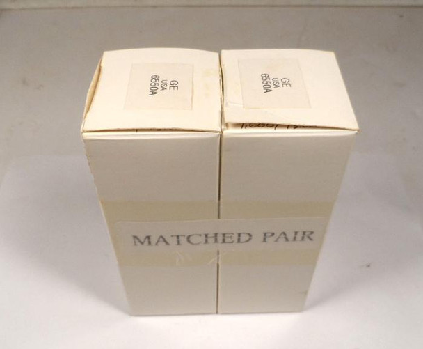 Matched pair of NOS GE 6550A tubes tested to 100% output. Excellent for vintage audio amplifiers, modulators & ham radio power supplies. Rare matched set.