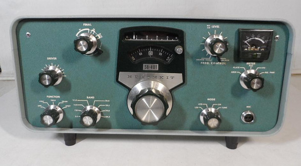Vintage Heathkit SB-301 receiver & SB-401 transmitter pair in excellent collector-quality cosmetic condition. Classic 1960s tube HF twins, 80-10m SSB/CW. Receiver has noise, transmitter powers/relays — needs restoration. Great project or parts/collector set. Nationwide shipping available
