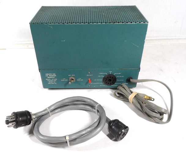 Vintage Heathkit HP-23B AC power supply in collector quality with upper cabinet for standalone operation. Provides HV/LV/Bias/Filament voltages for SB/HW series rigs. Fully working after long storage. Classic ham radio PSU. Nationwide shipping available.